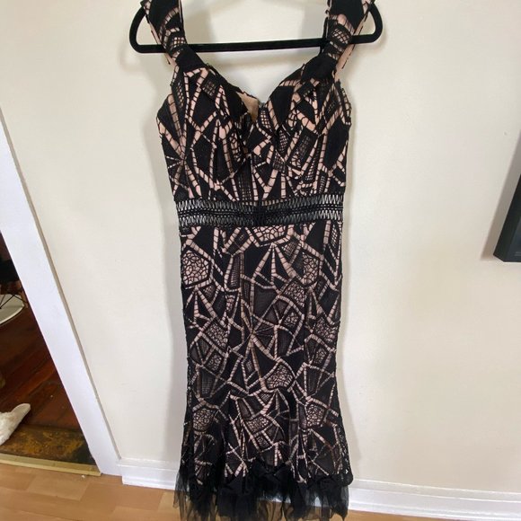 Jarlo Lace Off the Shoulder Evening Dress - Picture 2 of 4